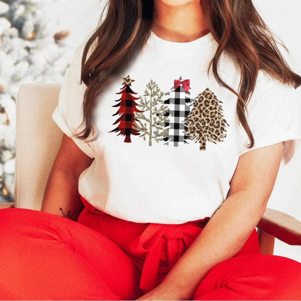 Women’s Adorable White Christmas Tree Shirt - Picture 1 of 5